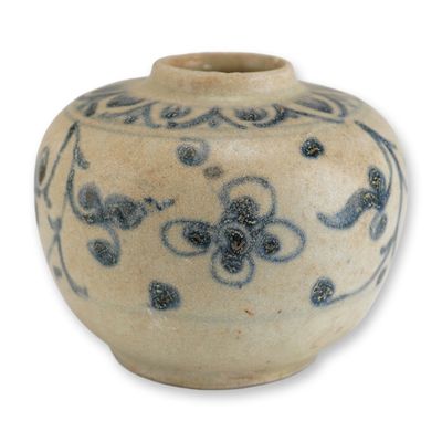 Shipwreck Vietnamese Blue and White Ceramic Jarlet, Late 15th Century