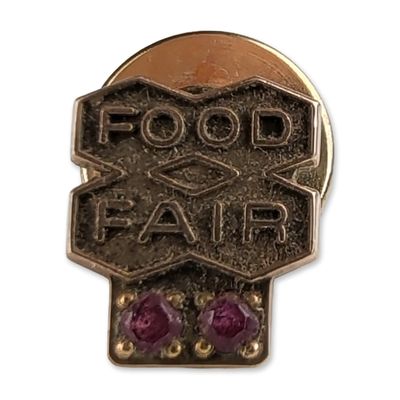 Food Fair 10K Gold and Ruby Service Award Pin