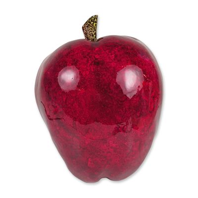 Mamalu Wood Hand-Carved Art Wood Apple Sculpture