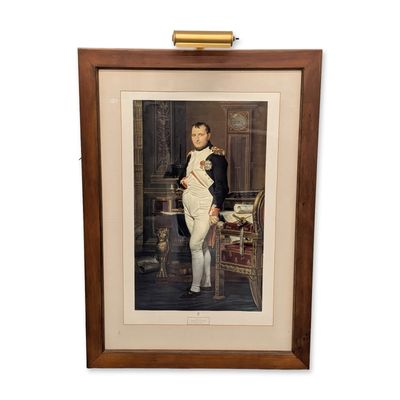 After Jacques-Louis David (French, 1748-1825) Offset Lithograph on Paper, Napoleon in his Study