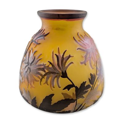 After Emile Galle (French 1846-1904) Art Nouveau Cameo Glass Vase