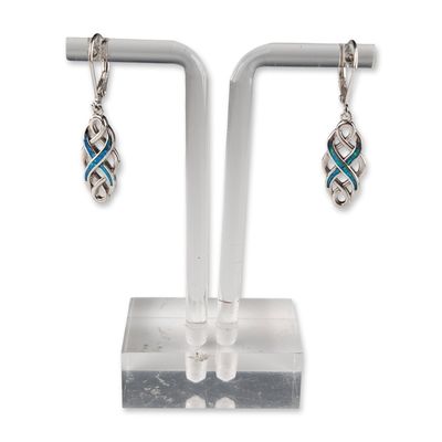 Pair of Sterling Silver Celtic Knot Dangle Earrings