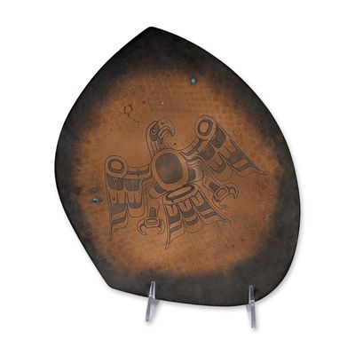 Harold Alfred Northwest Coast Hammered Copper Wall Plaque
