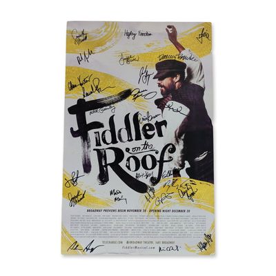 Signed Fiddler on the Roof 2015 Broadway Revival Poster