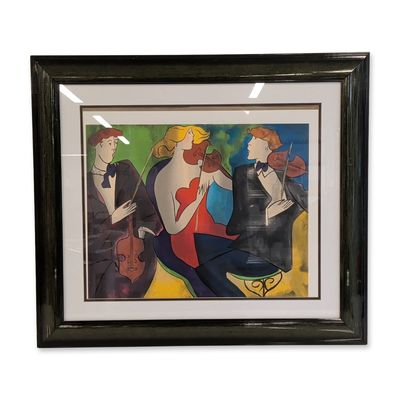 Linda Le Kinff (French b. 1947) Serigraph in Color on Wove Paper, Trio II - Signed with COA