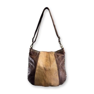 Old Gringo Distressed Leather and Hair-on-Hide Hobo Bag