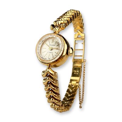 Juvenal Vintage 18k Yellow Gold Cocktail Wristwatch