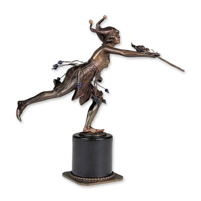 Alfonso Titze (Austrian, 19th-20th century) Cold Painted Bronze Figure, The Jester