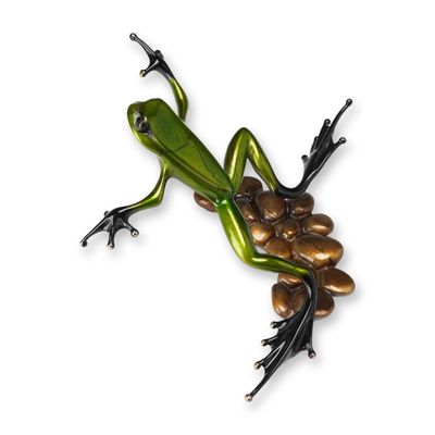 Tim Cotterill Frogman Bronze Figurine Sculpture, Stepping Stone