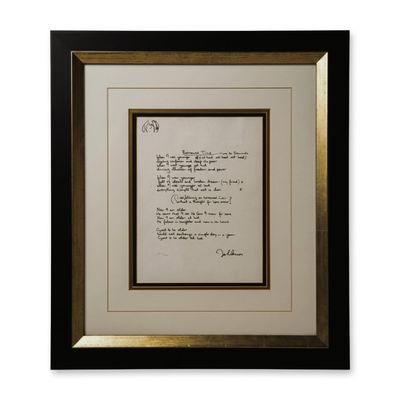 John Lennon (British, 1940-1980) Borrowed Time Lyrics Artist Proof Silkscreen w/ COA
