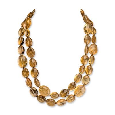 David Yurman 18K and Sterling Silver Multi-Gemstone Citrine Necklace