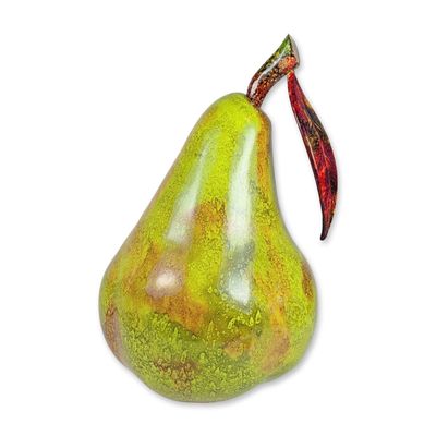 Mamalu Wood Hand-Carved Art Wood Pear Sculpture