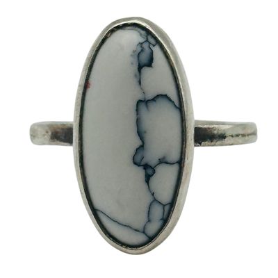 Southwest Sterling Buffalo Turquoise Ring Sz 9