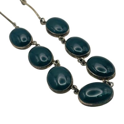 Sterling Chalcedony Liquid Silver Necklace