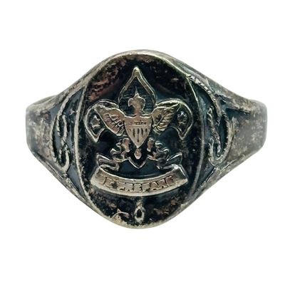 Sterling Boy Scout Of America Ring Sz 10