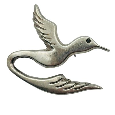 Allison Manuelito Navajo Sterling Bird Brooch