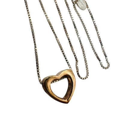 Dyadema Sterling Heart Box Chain Necklace