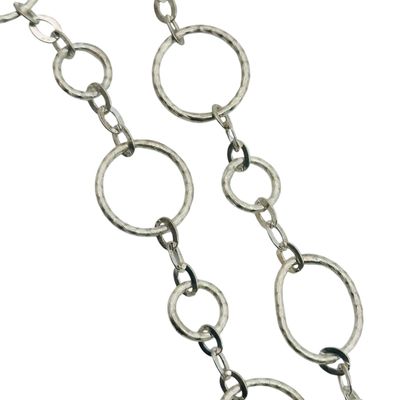 Italy Sterling Circle Chain Bracelet
