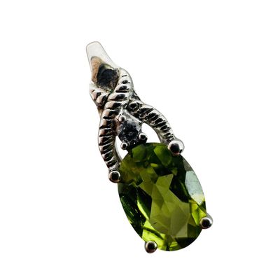 Sterling Peridot Cubic Zirconia Pendant