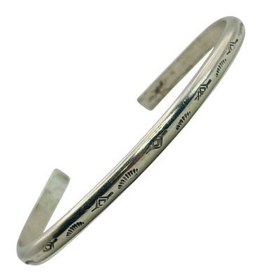 Native Sterling Stamped Cuff Bracelet