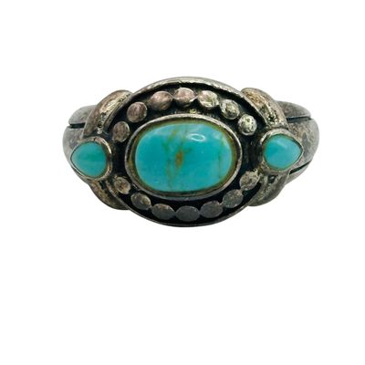 Signed Sterling Turquoise Ring