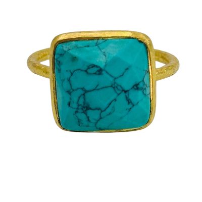 Sterling Turquoise Ring Sz 8