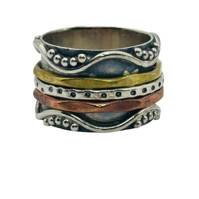Sterling Spinning Band Ring Sz 7