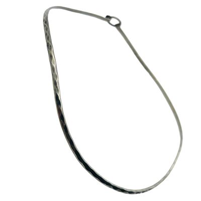Sterling Hammered Collar Necklace