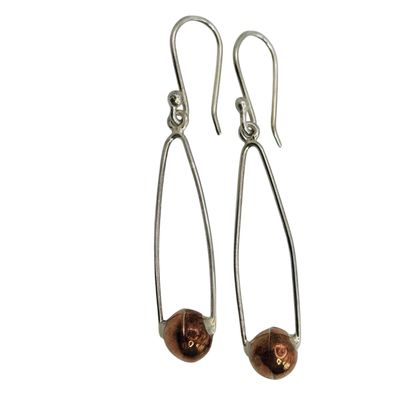 Sterling Dangle Ball Earrings