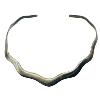 Sterling Wavy Collar Necklace