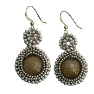 Sterling Artisan Tourmaline Earrings