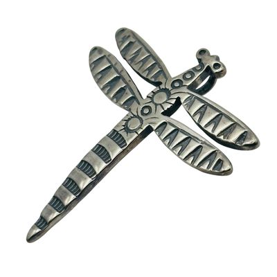 Signed Southwest Sterling Dragonfly Pendant