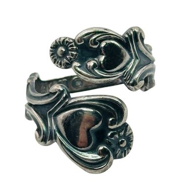 Avon Sterling Heart Wrap Adjustable Ring