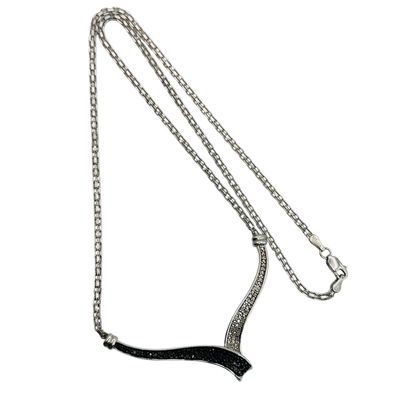 Sterling Diamond Point Necklace