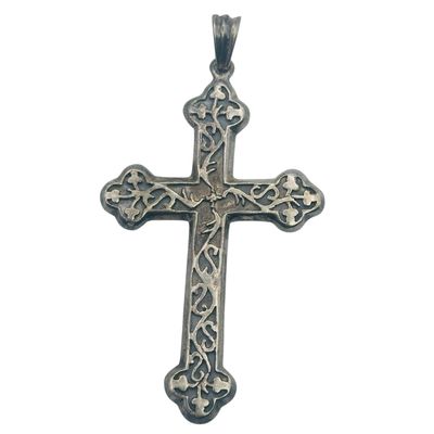 Sterling Overlay Cross Pendant