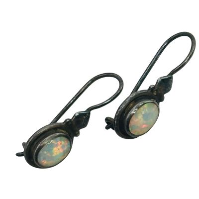 Sterling Opal Earrings