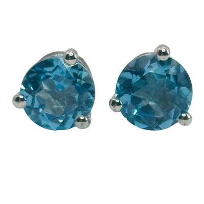 Signed Sterling Topaz Earrings