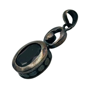 Signed Sterling Garnet Pendant