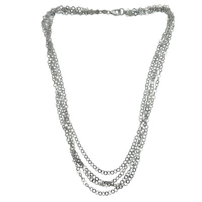 Signed Sterling Multi Chain Necklace