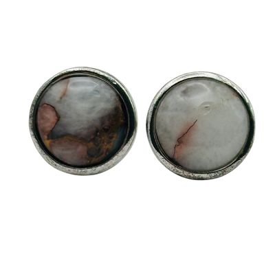 Signed Sterling Agate Earrings