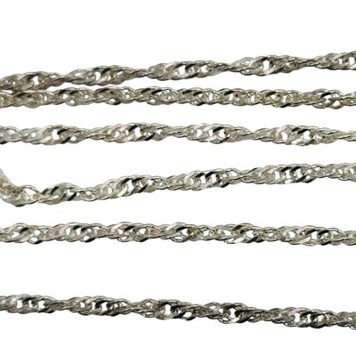 KA1772 Italy Sterling Twisted Curb Chain Necklace