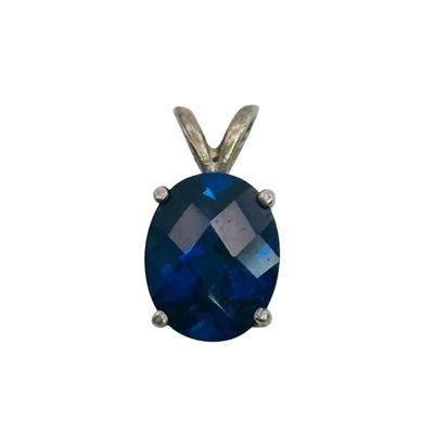 Sterling Sapphire Pendant