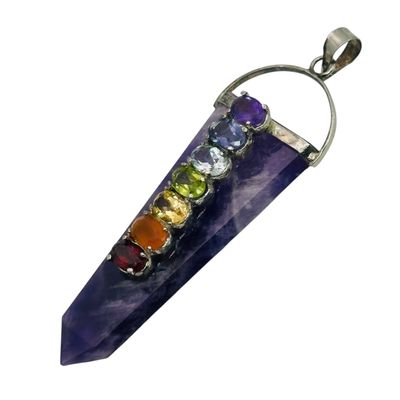 Sterling Multi Gem Pendant