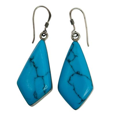 Sterling Turquoise Dangle Earrings
