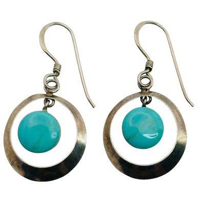 Sterling Turquoise Dangle Earrings