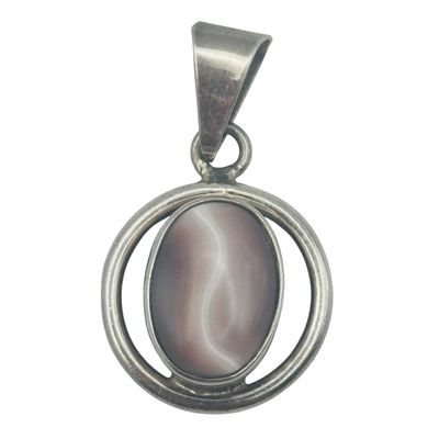 Taxco Mexico Sterling Agate Pendant