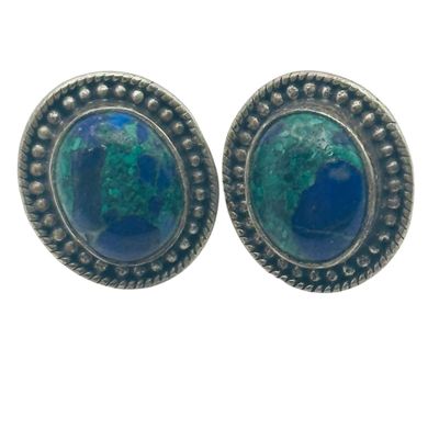 Sterling Lapis Lazuli Turquoise Earrings