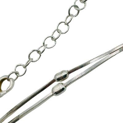 Dyadema Italy Sterling Square Chain Necklace