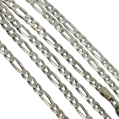 Italy Sterling Figaro Chain Necklace