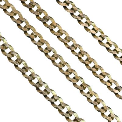 Signed Italy Sterling Curb Chain Necklace